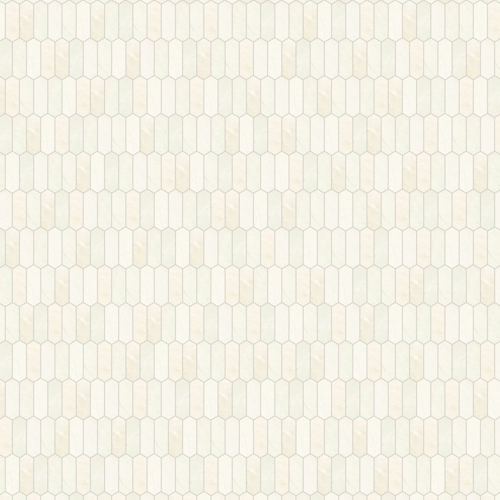 Qualis Ceramica Avorio Crema 2x6 Picket Mosaic