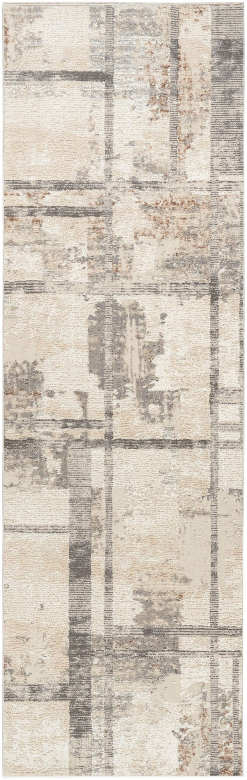 Nourison Home Nourison Eco-Friendly ECO02 2'2" x 7'6" Ivory Multicolor Modern Indoor Rug