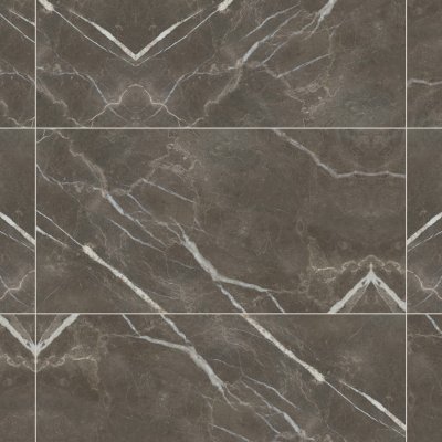 Qualis Ceramica Royal Stoneworks 24X48 Regal Brown Marble Honed - Grid