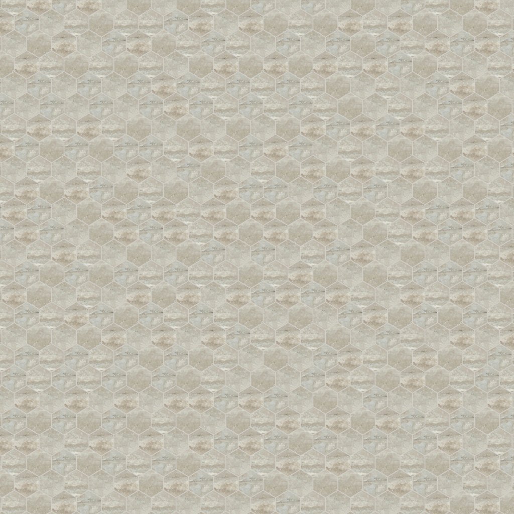 Qualis Ceramica Saturnia 3x3 Hex Silver Matte