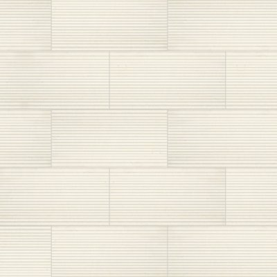 Qualis Ceramica Serene Ivory 12x24 Curva - Alternating 1/2