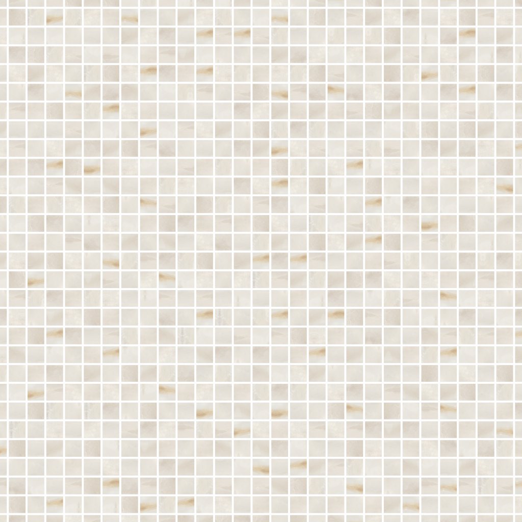 Qualis Ceramica Romance Intrigue Ivory 2X2 Mosaic - Ivory