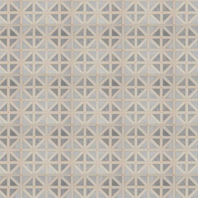 Marble Systems Avenza, Palisandra, Champagne Multi Finish Classic Lattice Marble Mosaic 14 3/4x14 3/4 - Avenza, Palisandra, Champagne - 14 3/4" x 14 3/4" x 3/8"