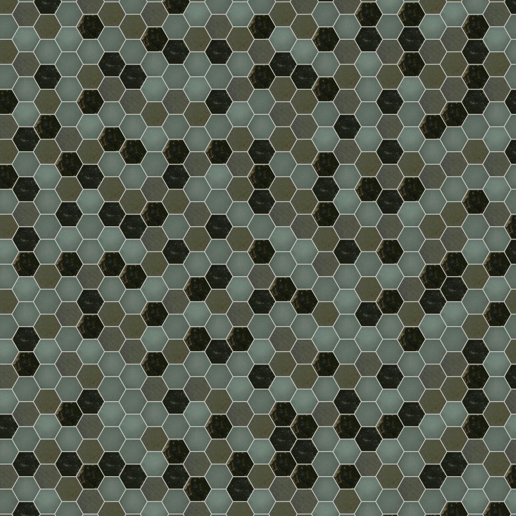 Qualis Ceramica Hamptons Collection Confetti Mosaic Green
