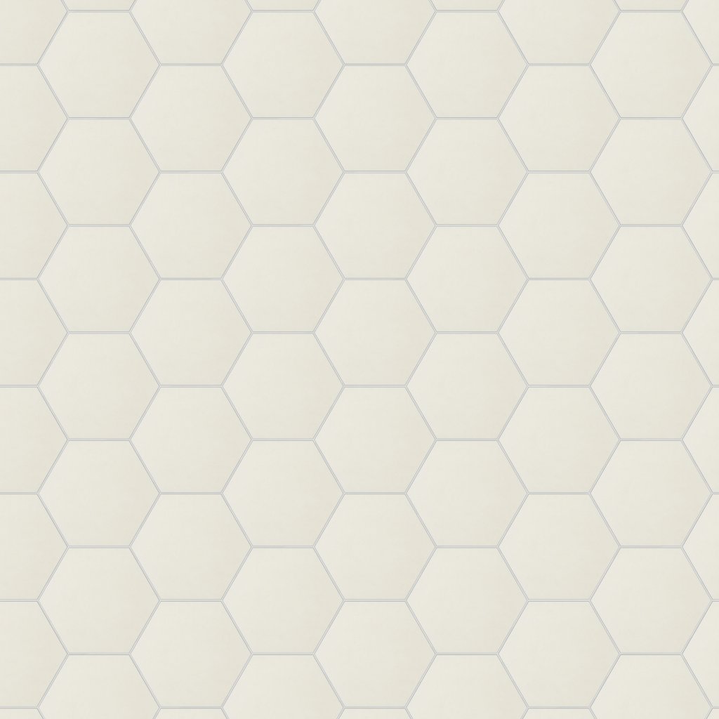 Daltile Bee Hive Medley White, Hexagon, 8 1/2X10, Matte - White