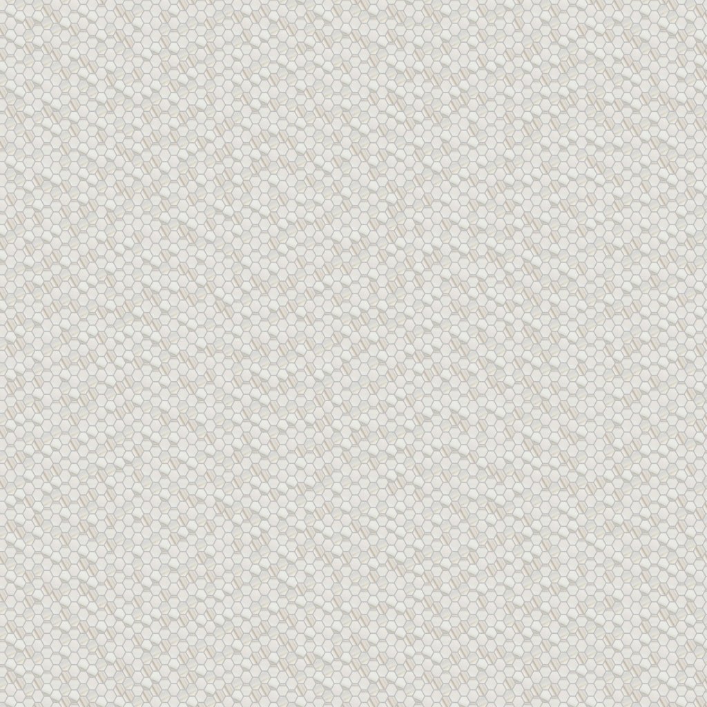 Qualis Ceramica Ardor Enchantment 1" Hexagon Polished Mosaic - Cream