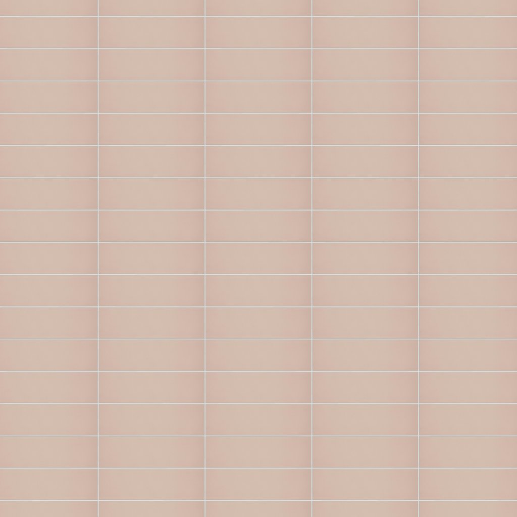 Daltile Stencil Blush, Rectangle, 4X12, Matte - Blush