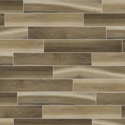 Qualis Ceramica Amaya 6x36 Walnut - Random Length