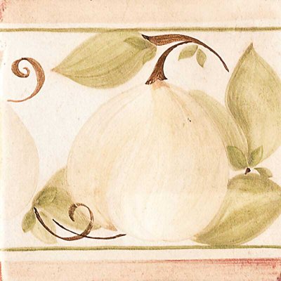 Marble Systems Pear Matte Ceramic Border Tiles 4x4 - Pear - 4" x 4" x 3/8"