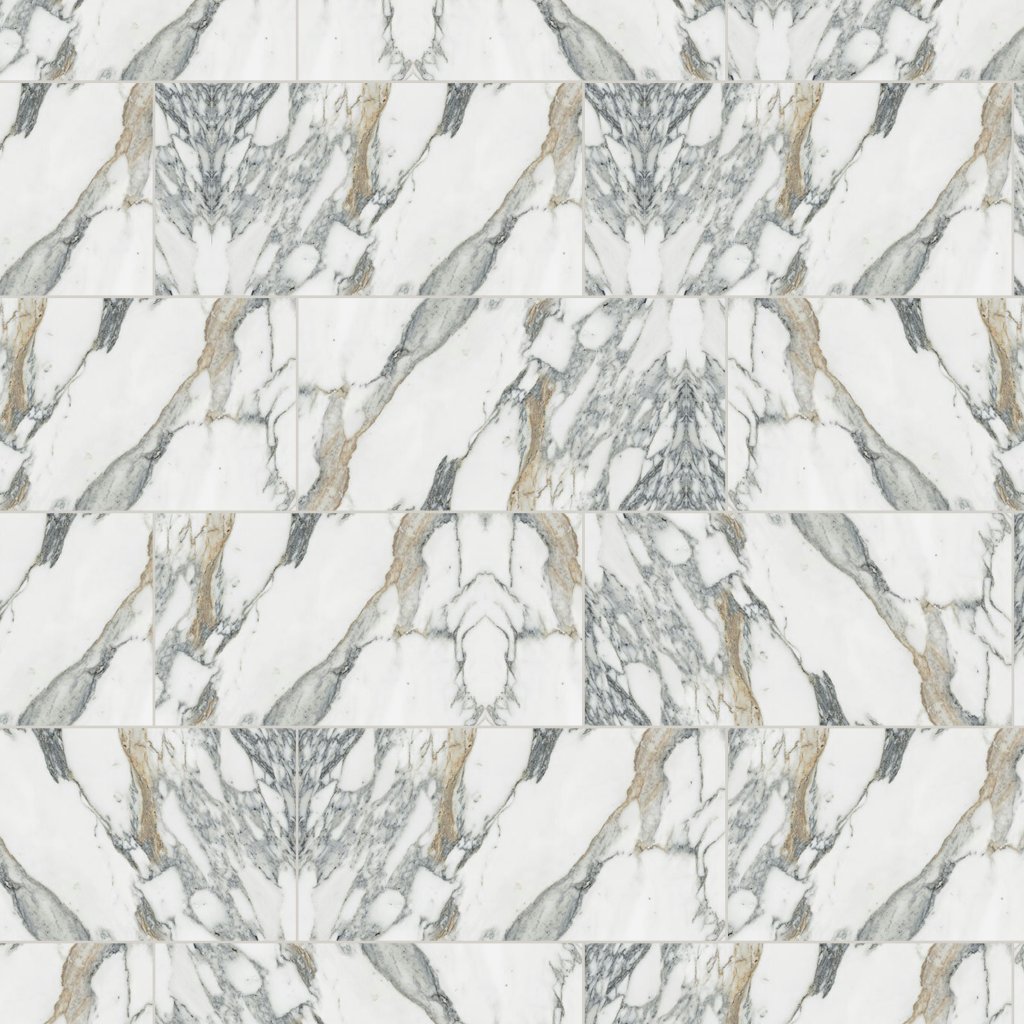 Qualis Ceramica Royal Stoneworks 12X24 Italian Arabescato Polished