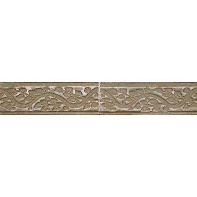 Marble Systems 126r A Glazed Vine Ceramic Border Tiles 2x6 - 126r A - 2" x 6" x 3/8"