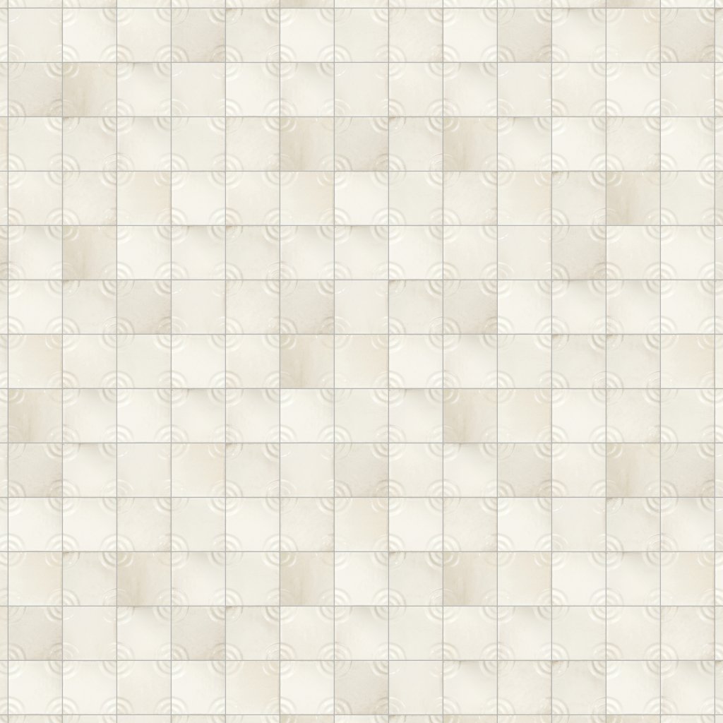 Daltile Relicca Pristine, Square, 4X4, Circle, Glossy - Pristine
