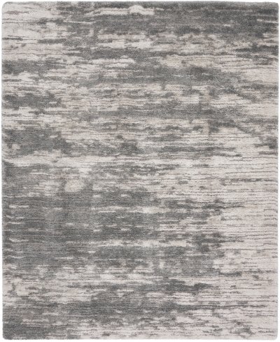 Nourison Home Nourison Luxurious Shag LXR02 7'10" x 9'10" Charcoal Ivory Shag Indoor Rug - 9' x 12'