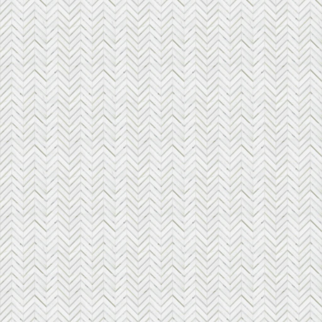 Marble Systems Calacatta Tia, Thassos Multi Finish Raj Marble Mosaic 11 1/16x13 3/8 - Calacatta Tia, Thassos