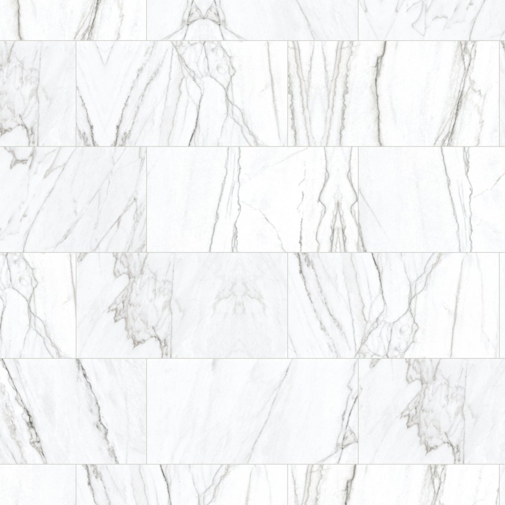 Qualis Ceramica Mystique 12X24 Polished Glamour White - White