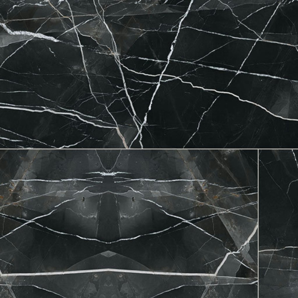 Qualis Ceramica Royal Stoneworks 63X126 Regal Black Vein Polished