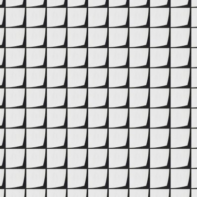 Marble Systems Black, Snow White Honed Eames Waterjet Mosaic 6x6 - Black, Snow White - 6" x 6" x 3/8"