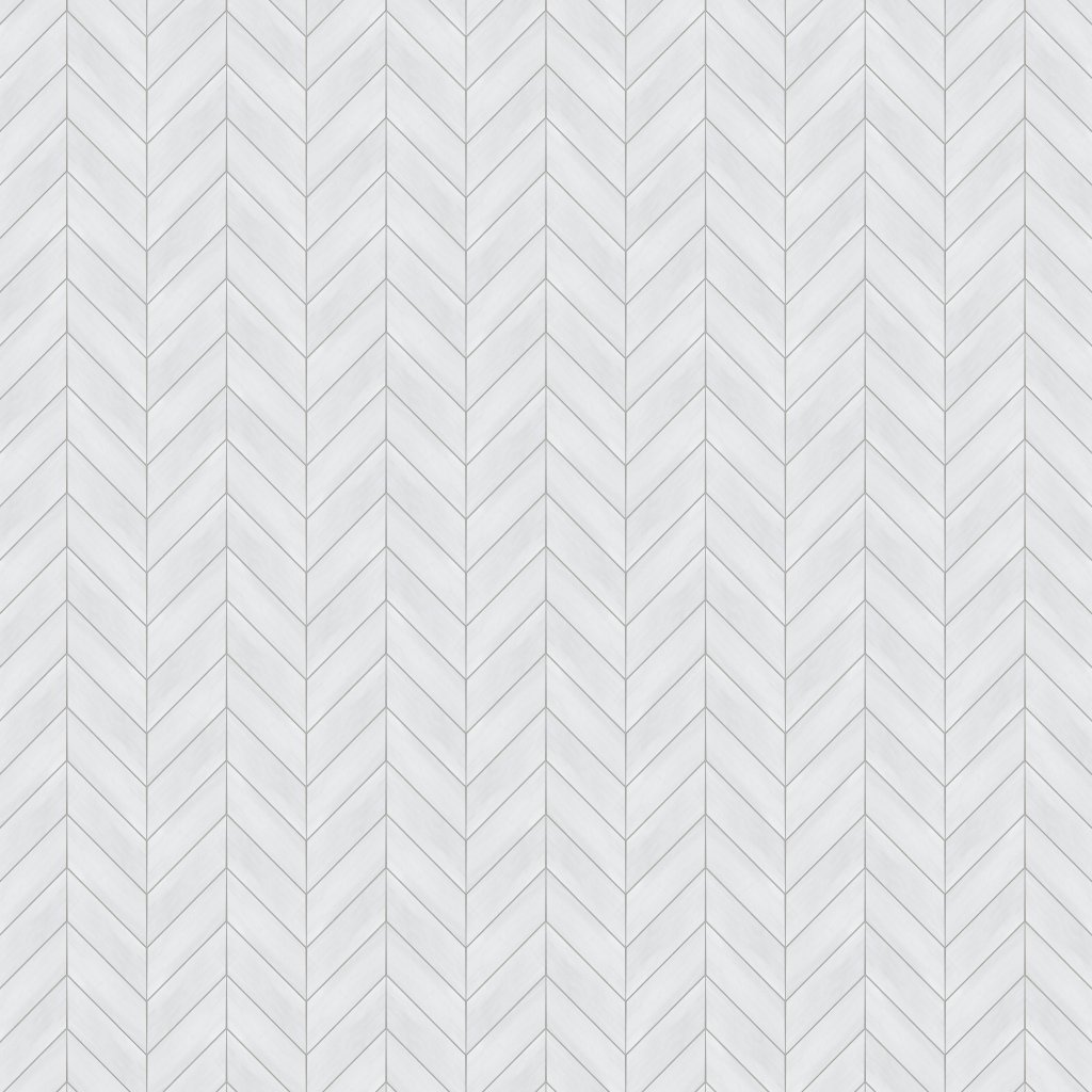 Marble Systems Bianco Dolomiti Classic Polished Chevron Waterjet Marble Mosaic 13x10 - Bianco Dolomiti Classic
