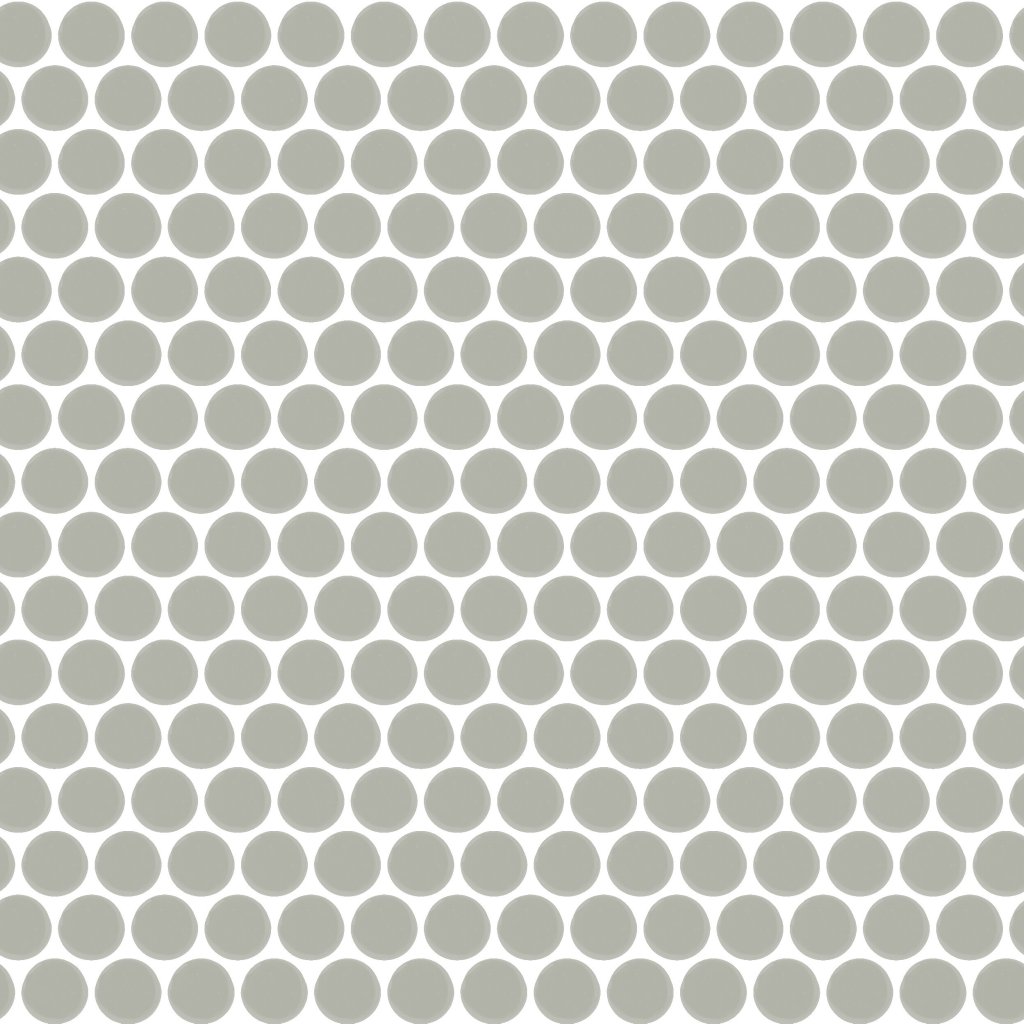 Daltile Color Wheel Mosaic Matte Desert Gray, Penny Rounds, Matte - Matte Desert Gray