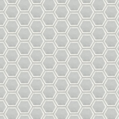 Qualis Ceramica Form 7" Hexagon Frame Ice - 7" x 8"