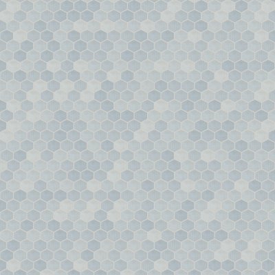 Qualis Ceramica Tapestri 8.5 Denim Blend Hexagon - 8.5" x 10"