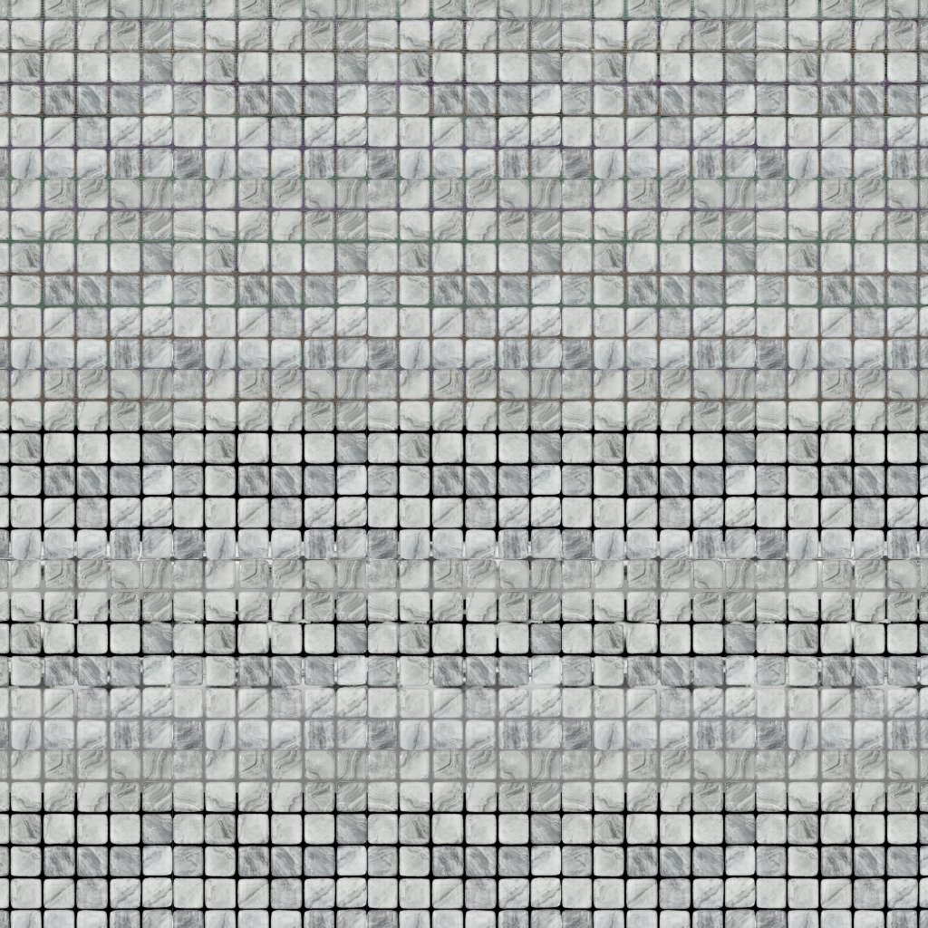 Qualis Ceramica Glass Square Light Grey Marble Pattern Mix Mosaic