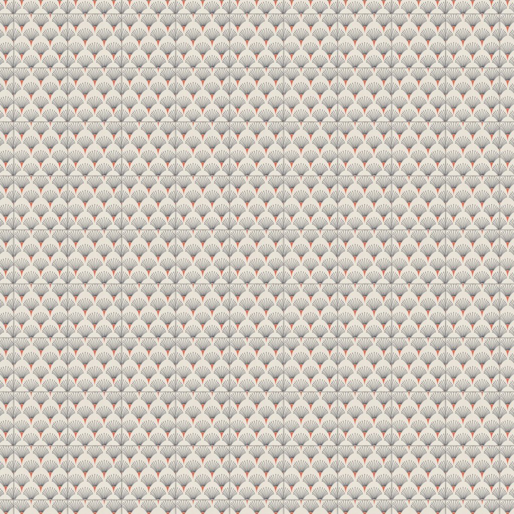 Marble Systems Fanned Matte Glazed Terracotta Tile 6x6 - Fanned