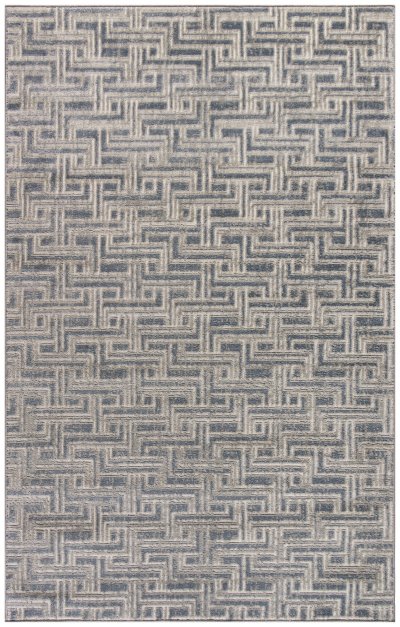 Nourison Home Nourison Serenity Home SRH04 3'11" x 5'11" Blue Ivory Modern Indoor Rug - 3'11" x 5'11"