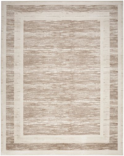 Nourison Home Nourison Serenity Home SRH07 2'2" x 7'6" Mocha Ivory Modern Indoor Rug - 9' x 12'