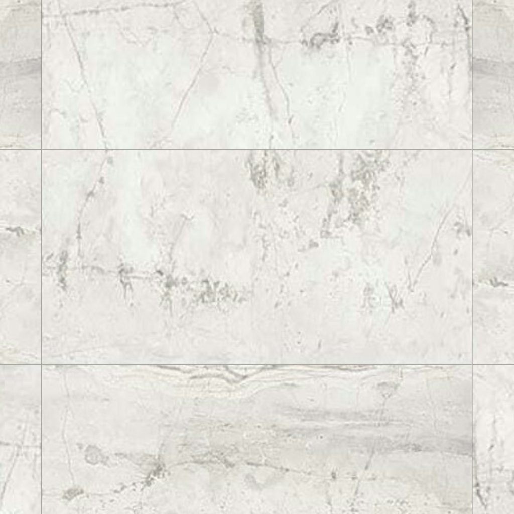 Marble Systems Romano White Polished Marble Look Porcelain Tile 24x48 - Romano White