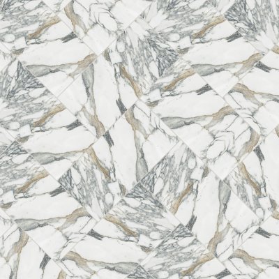 Qualis Ceramica Royal Stoneworks 12X24 Italian Arabescato Polished - Herringbone