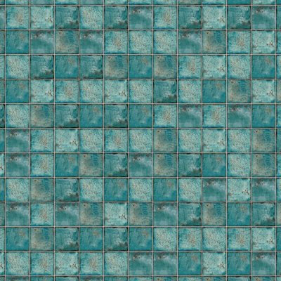 Qualis Ceramica Jamaica 5x5 Teal Gloss - Grid