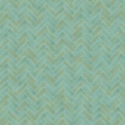 Qualis Ceramica Aruba 2x6 Moss Gloss - Herringbone