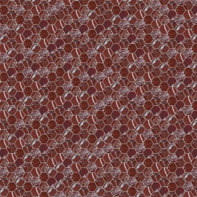 Qualis Ceramica Tuscano Rosso 2 Hexagon Mosaic - 12" x 12"