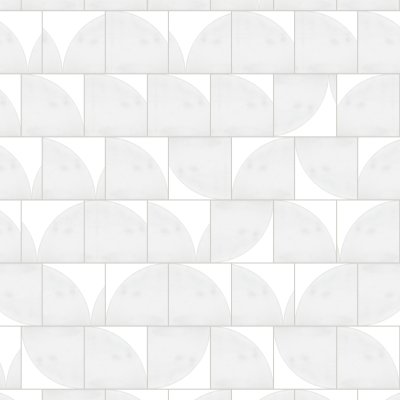 Qualis Ceramica Bianco Venatino 9 Honed Corner Shelf - Alternating 1/3