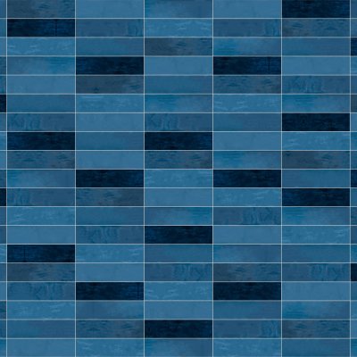 Qualis Ceramica Morocco 3x11 Blue Gloss - Grid