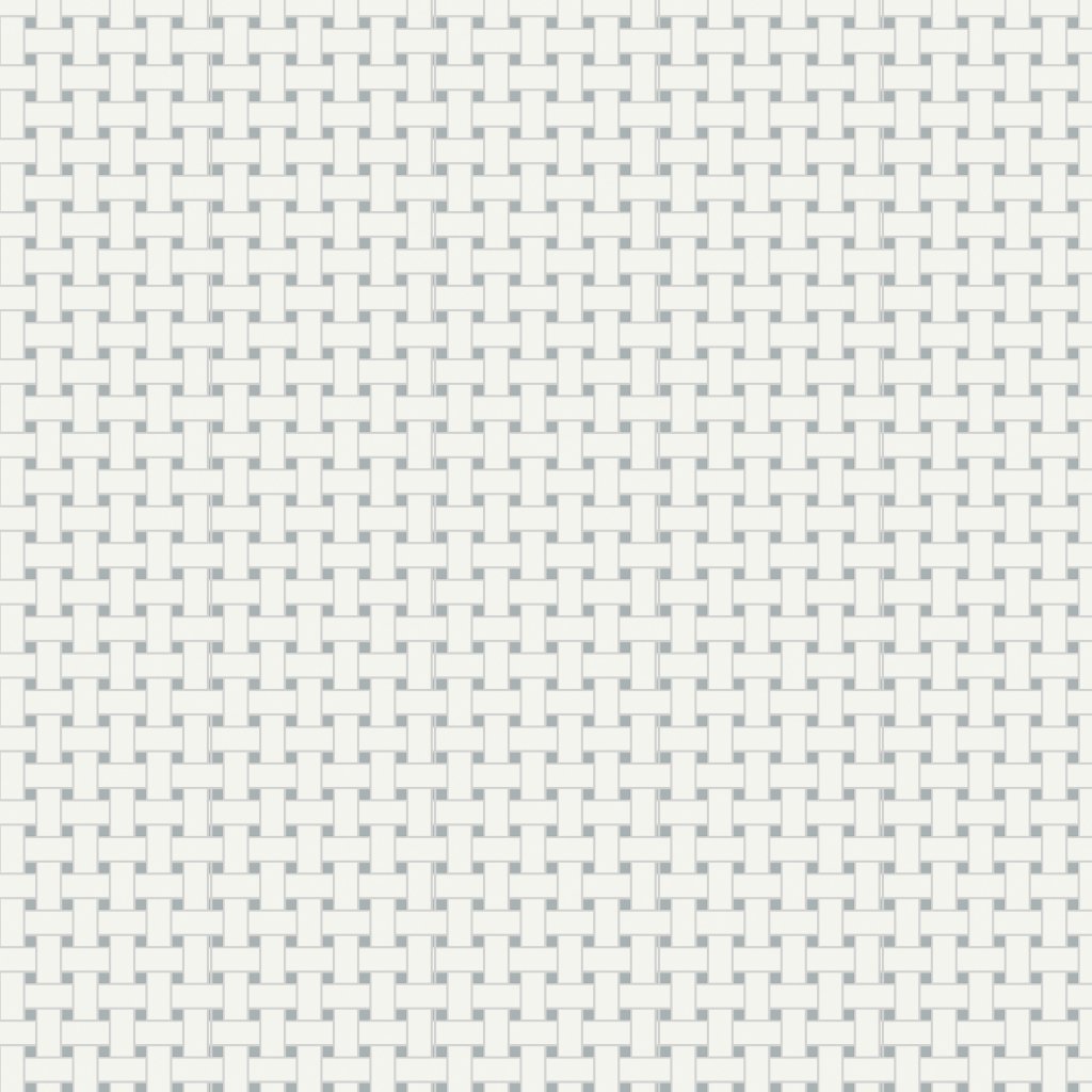 Qualis Ceramica Traditions White W/Cloud Basketweave Matt Mosaic