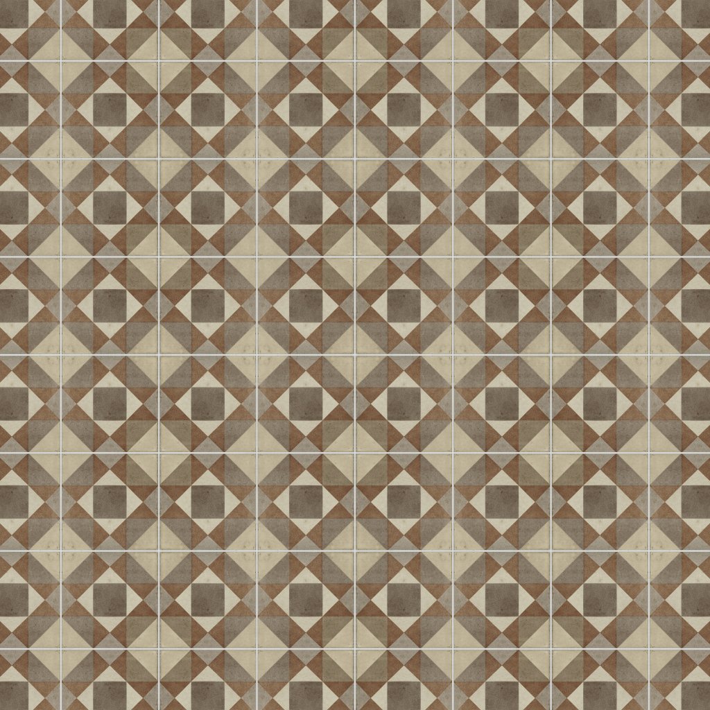 Daltile Quartetto Warm Figura, Figura, 8X8, Matte - Warm Figura