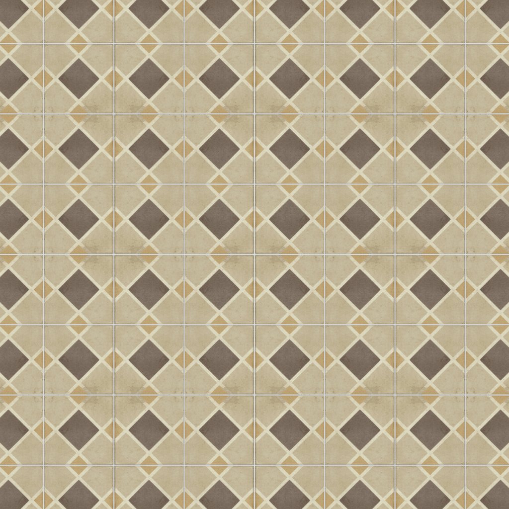 Daltile Quartetto Warm Rombo, Rombo, 8X8, Matte - Warm Rombo