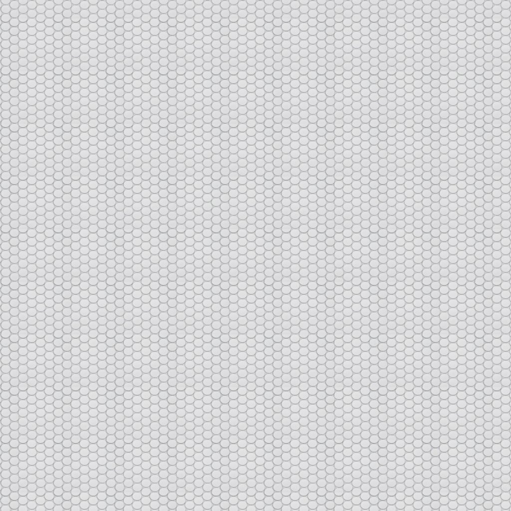 Emser Tile SOURCE PURE WHITE MATTE PENNY MOSAIC - White
