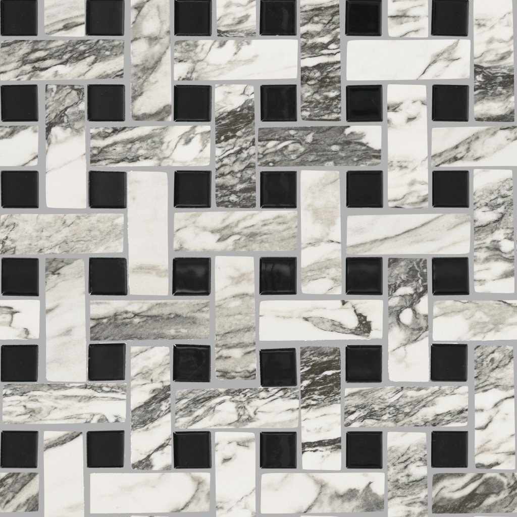 Daltile Divinium Calypso, Basketweave, 1X3, Microban, Matte - Calypso