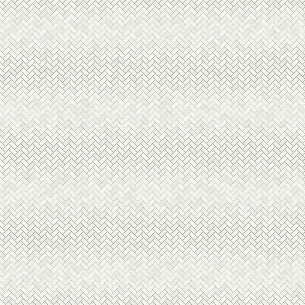 Marble Systems Snow White Polished Herringbone 1x2 Marble Mosaic 11x11 - Snow White