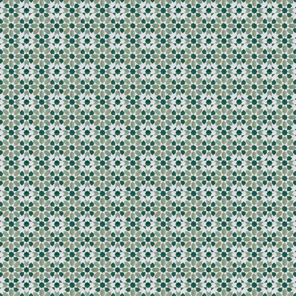 Marble Systems Dark Green, Turquoise Glossy Najma Zellige Mosaic 12x12 - Turquoise