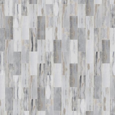 Qualis Ceramica Chelsea Collection Slate Stone Beige Glazed Ceramic 2"x6" Brick - 12" x 12"