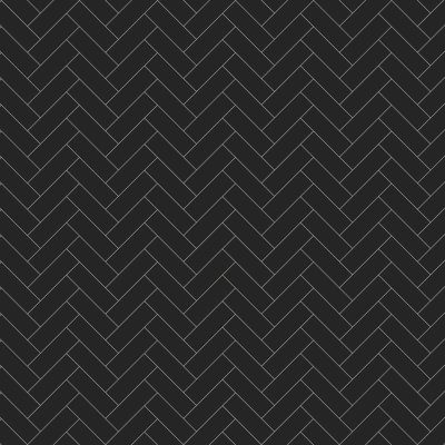 Marble Systems Black Matte Herringbone Ceramic Mosaic 10x13 - Black - 10" x 13" x 15/64"