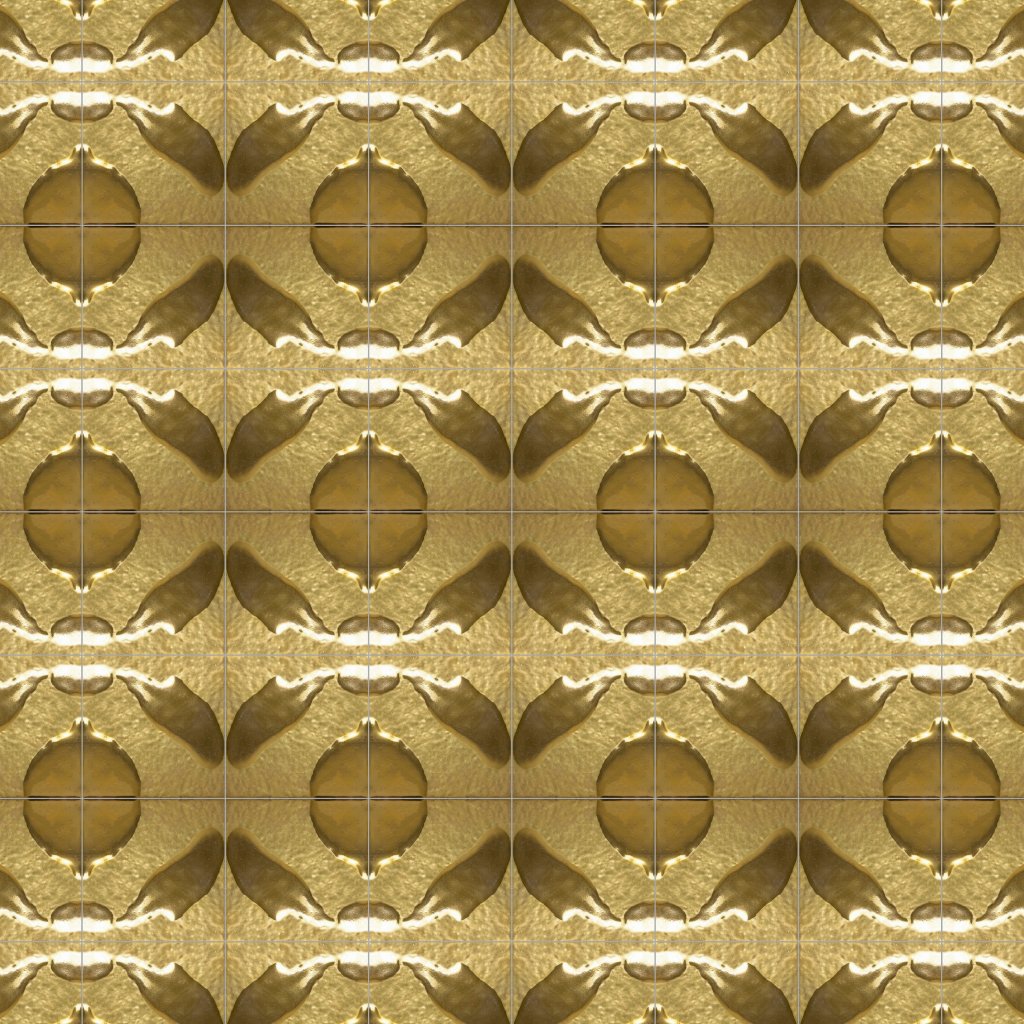 Marble Systems Liquid Gold Glossy Ceramic Tile 8x8 - Liquid Gold