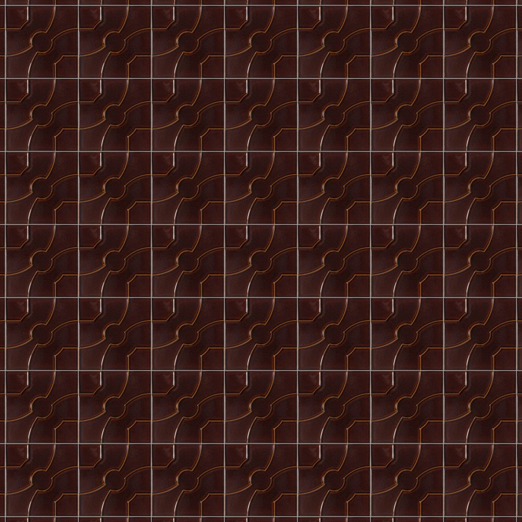Marble Systems Rich Cinnamon Glossy Lafonia Ceramic Accent Tiles 8x8 - Rich Cinnamon