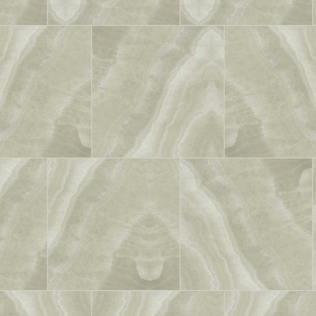 Qualis Ceramica Lustra 24x24 Onyx Sage Polished