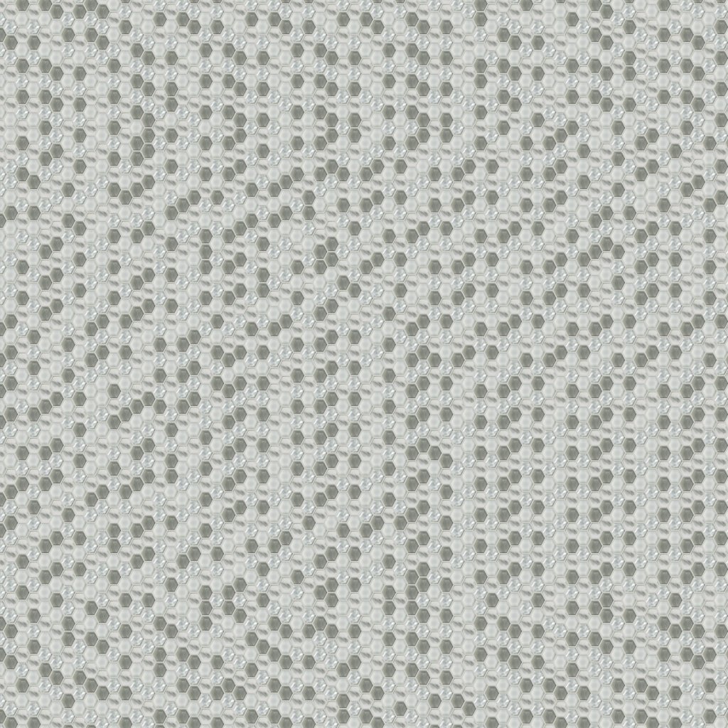Qualis Ceramica Riviera Tileworks Chelsea Hexagon White Glass Mosaic