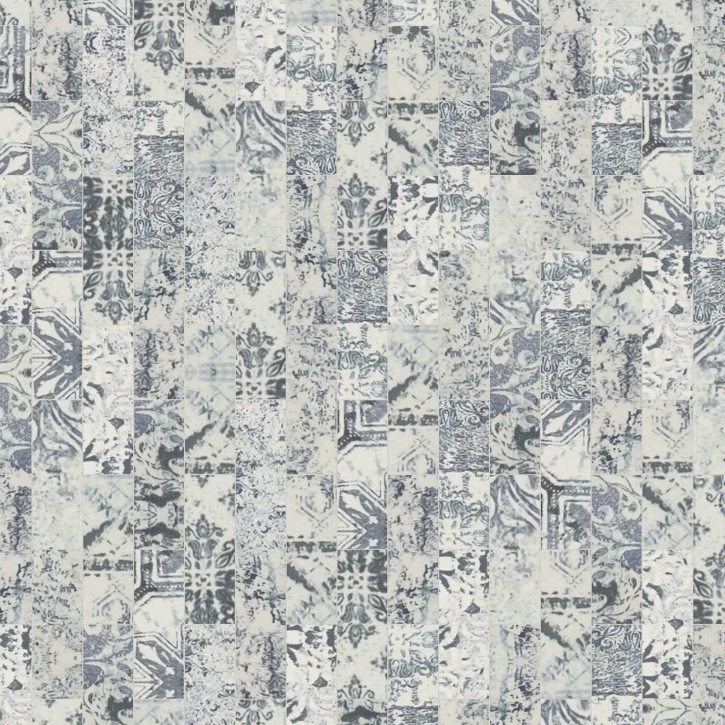 Qualis Ceramica Chelsea Collection Grey Mix Pattern Deco Brick Matte Glazed Porcelain 1"x3" Mosaic